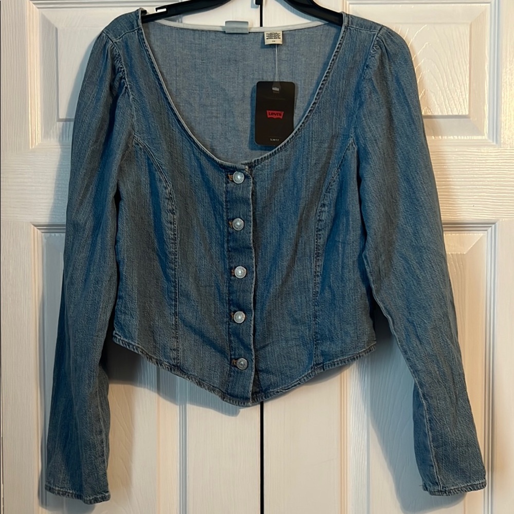 Levi's Women's Classic Blue Denim Blouse